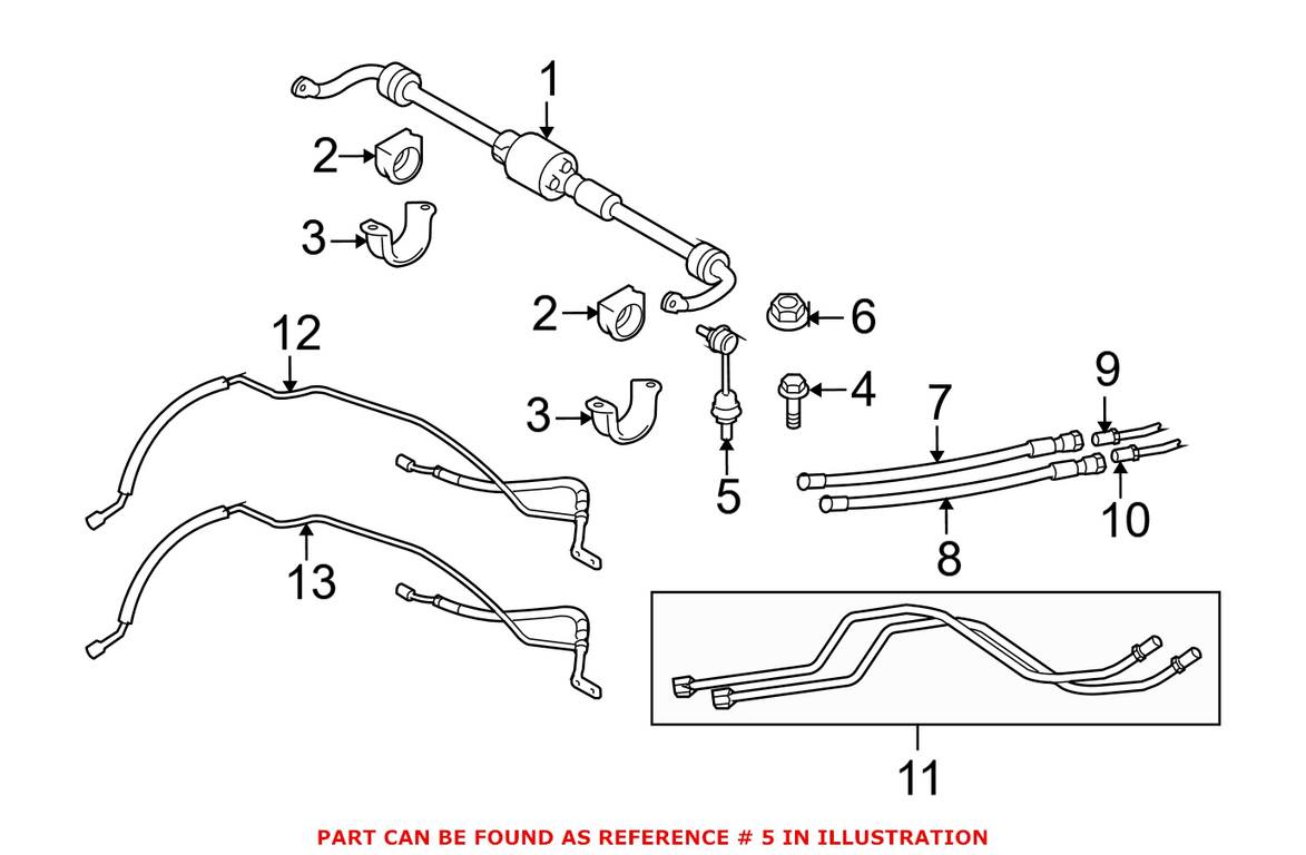 BMW Sway Bar End Link - Rear 33506781537